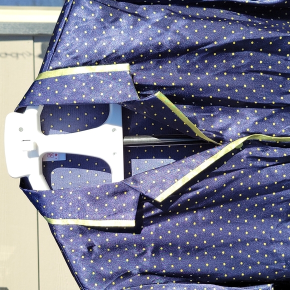 Gilligan & O'Malley Navy Blue & Olive Green Polka-dot Sleepwear Pajama Set Sz L - Picture 11 of 11